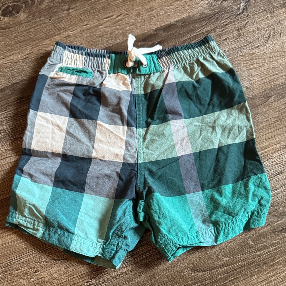 Burberry Plaid Green and Blue Shorts